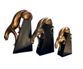 Rasikvar Cheetah Showpiece for Home Decor Showpiece | Panther Statue | Jaguar Statue for Home Decorative Item | Three set Panther | Animal Figurines for Home Dcor (Gold Color Panther)